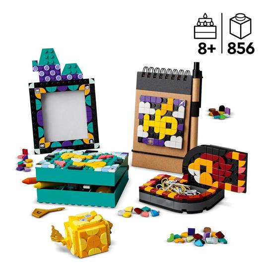 LEGO DOTS 41811 Kit da Scrivania di Hogwarts, Accessori Scrivania di Harry Potter con 2 Portagioie, Portafoto e Toppa Adesiva - 3