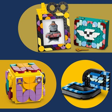 LEGO DOTS 41811 Kit da Scrivania di Hogwarts, Accessori Scrivania di Harry Potter con 2 Portagioie, Portafoto e Toppa Adesiva - 5