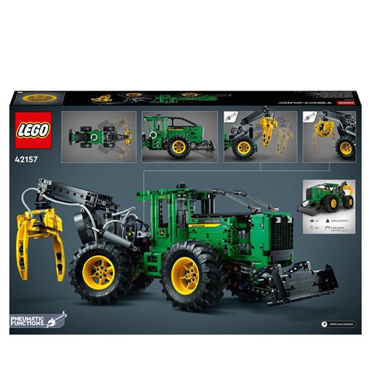 LEGO Technic 42157 Trattore John Deere 948L-II, Modellino da Costruire di Veicolo Giocattolo con Funzioni Pneumatiche e 4WD - 9