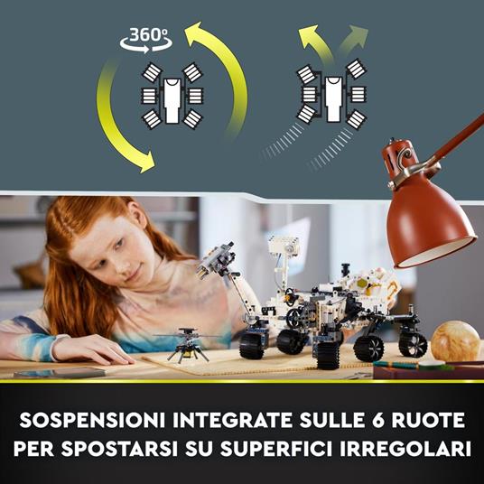 LEGO Technic 42158 NASA Mars Rover Perseverance Set Spaziale con Esperienza App AR Idea Regalo Gioco Scientifico Bambini 10+ - 4