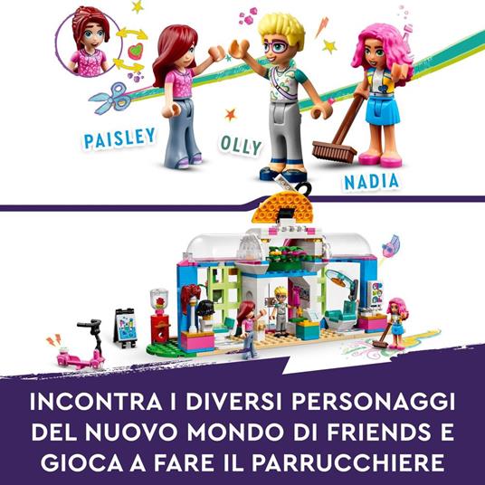 LEGO Friends 41743 Parrucchiere Giocattoli con Mini Bamboline Capelli ed Espressioni Facciali Cambiabili Giochi per Bambini - 4