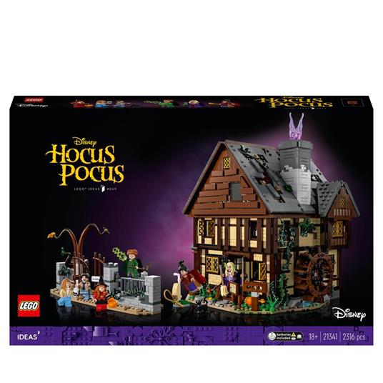 LEGO Ideas 21341 Disney Hocus Pocus: il Cottage delle Sorelle Sanderson,  Modellino di Casa da Costruire, Regalo per Adulti - LEGO - Ideas - Set  mattoncini - Giocattoli