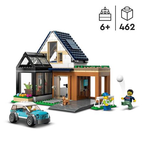 LEGO City 60398 Villetta Familiare e Auto Elettrica, Casa delle Bambole con Macchina Giocattolo, Giochi per Bambini 6+ Anni - 3