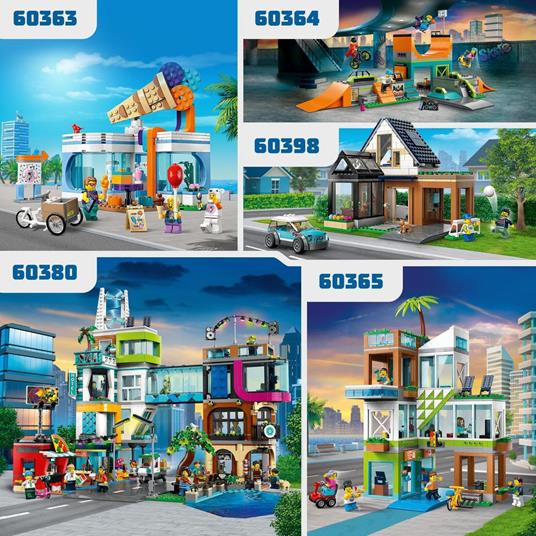 LEGO City 60398 Villetta Familiare e Auto Elettrica, Casa delle Bambole con Macchina Giocattolo, Giochi per Bambini 6+ Anni - 6