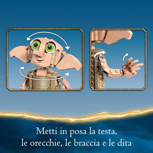LEGO Harry Potter 76421 Dobby l'Elfo Domestico, Modello Snodabile di Personaggio Iconico, Gioco da Collezione, Regalo 8+ Anni - 4
