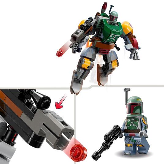 LEGO Star Wars 75369 Mech di Boba Fett, Set Action Figure con Blaster e Jetpack, Giochi da Collezione per Bambini 6+ Anni - 4