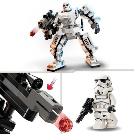 LEGO Star Wars 75370 Mech di Stormtrooper, Action Figure Snodabile da Costruire con Cabina per Minifigure e Grande Blaster - 4
