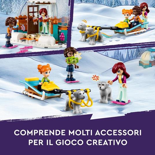 LEGO Friends 41760 Vacanza in Igloo con Tenda da Campeggio, 2 Cani da Slitta e Mini Bamboline, Giochi per Bambine e Bambini - 5