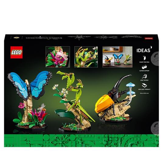 LEGO Ideas 21342 Collezione di Insetti con Farfalla Morfo Blu, Mantide Cinese e Scarabeo Ercole, Regalo per Adulti, Donna, Uomo - 8