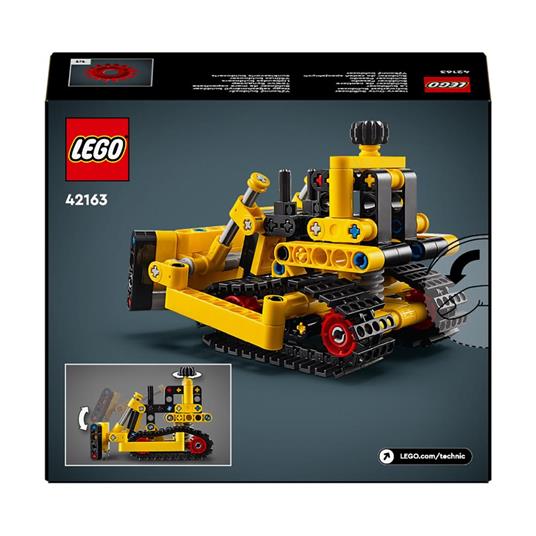 LEGO Technic 42163 Bulldozer da Cantiere, Giochi per Bambini e Bambine di 7+ Anni, Regalo per Amanti dei Veicoli Giocattolo - 8