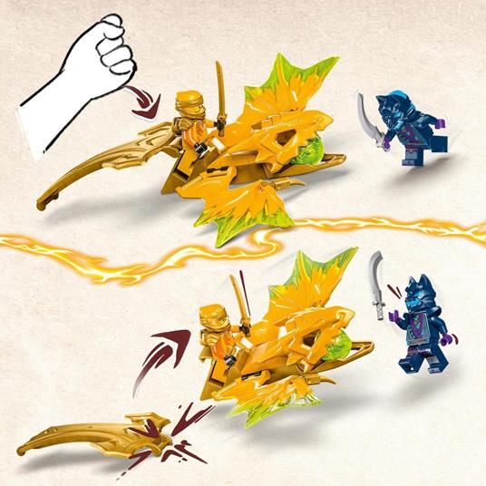 LEGO NINJAGO 71803 Attacco del Rising Dragon di Arin Giochi per Bambini 6+ con Action Figure di Drago Giocattolo e Minifigure - 4