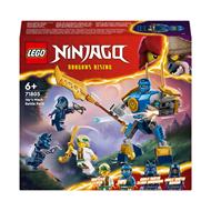 LEGO NINJAGO 71805 Pack Mech da Battaglia di Jay, Giochi per Bambini 6+, Action Figure Giocattolo da Costruire e 4 Minifigure