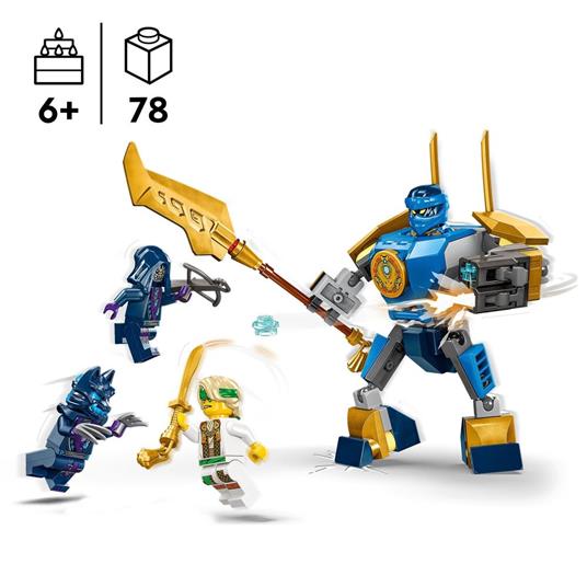 LEGO NINJAGO 71805 Pack Mech da Battaglia di Jay, Giochi per Bambini 6+, Action Figure Giocattolo da Costruire e 4 Minifigure - 3