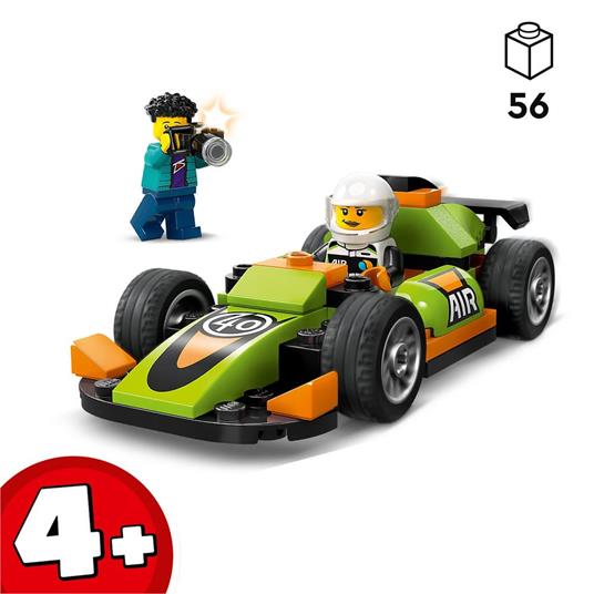 LEGO City 60399 Auto da Corsa Verde, Macchina Giocattolo per Bambini di 4+ Anni, Modellino da Costruire di Veicolo Formula 1 - 3