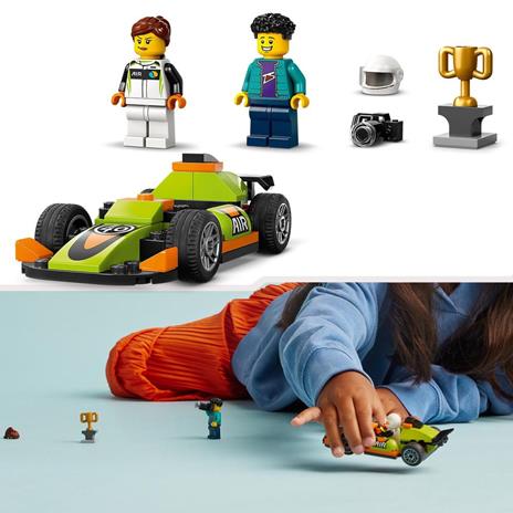 LEGO City 60399 Auto da Corsa Verde, Macchina Giocattolo per Bambini di 4+ Anni, Modellino da Costruire di Veicolo Formula 1 - 5