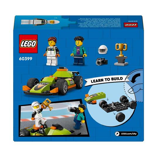 LEGO City 60399 Auto da Corsa Verde, Macchina Giocattolo per Bambini di 4+ Anni, Modellino da Costruire di Veicolo Formula 1 - 8