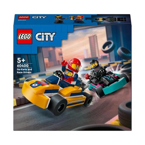LEGO City 60400 Go-Kart e Piloti, Modellini da Costruire di Mini Go Kart da Corsa, Veicoli Giocattolo per Bambini di 5+ Anni