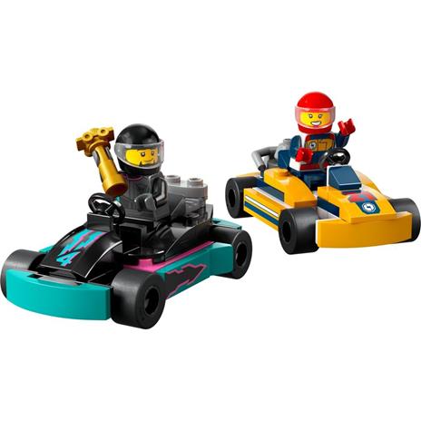 LEGO City 60400 Go-Kart e Piloti, Modellini da Costruire di Mini Go Kart da Corsa, Veicoli Giocattolo per Bambini di 5+ Anni - 7