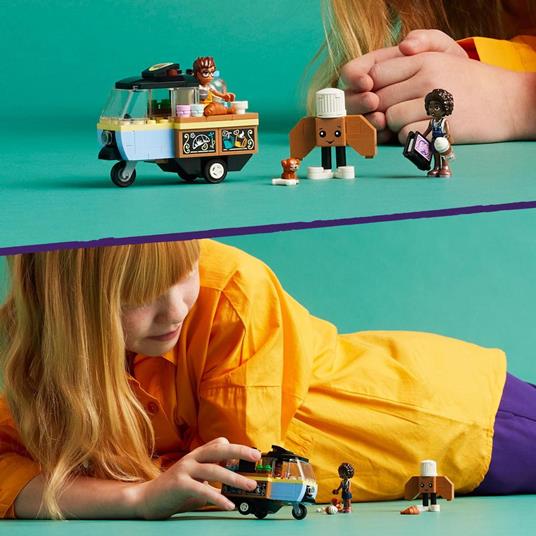 LEGO Friends 42606 Furgoncino del Fornaio, Giochi per Bambini di 6+ Anni con Cucina Giocattolo, Cibo, Mini Bamboline e Cane - 2