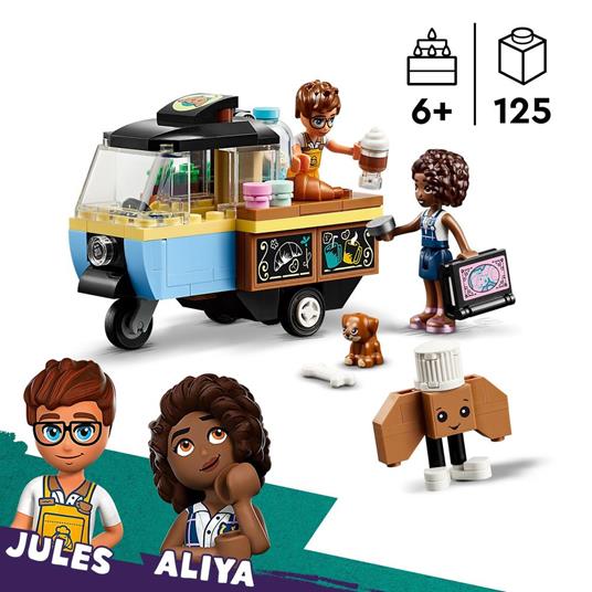 LEGO Friends 42606 Furgoncino del Fornaio, Giochi per Bambini di 6+ Anni con Cucina Giocattolo, Cibo, Mini Bamboline e Cane - 3
