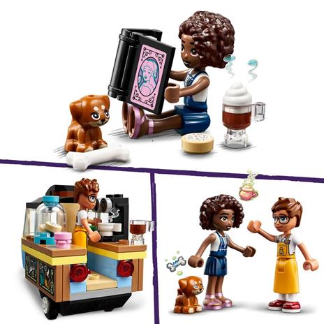 LEGO Friends 42606 Furgoncino del Fornaio, Giochi per Bambini di 6+ Anni con Cucina Giocattolo, Cibo, Mini Bamboline e Cane - 5