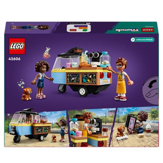 LEGO Friends 42606 Furgoncino del Fornaio, Giochi per Bambini di 6+ Anni  con Cucina Giocattolo, Cibo, Mini Bamboline e Cane - LEGO - Friends - Mezzi  pesanti - Giocattoli