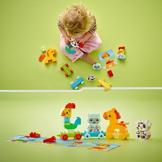 LEGO DUPLO 10412 Il Treno degli Animali, Giochi per Bambini da 1.5 Anni, Giocattolo Educativo per l'Apprendimento Didattico - 5