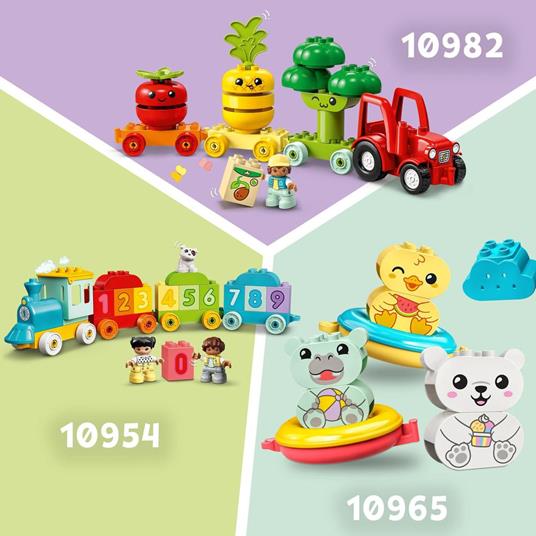 LEGO DUPLO 10412 Il Treno degli Animali, Giochi per Bambini da 1.5 Anni, Giocattolo Educativo per l'Apprendimento Didattico - 6