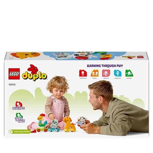 LEGO DUPLO 10412 Il Treno degli Animali, Giochi per Bambini da 1.5 Anni, Giocattolo Educativo per l'Apprendimento Didattico - 8