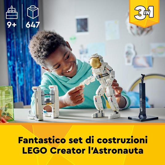 LEGO Creator 31152 3in1 Astronauta Trasformabile in Cane Giocattolo o in Astronave, Giochi da Costruire per Bambini di 9+ - 2