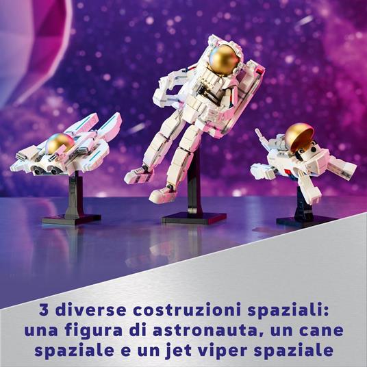 LEGO Creator 31152 3in1 Astronauta Trasformabile in Cane Giocattolo o in Astronave, Giochi da Costruire per Bambini di 9+ - 6
