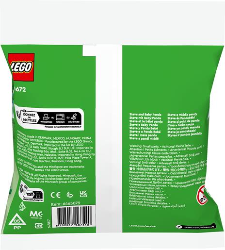 LEGO 30672 Polybag Minecraft Steve e Baby Panda - 3