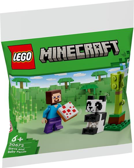 LEGO 30672 Polybag Minecraft Steve e Baby Panda - 4
