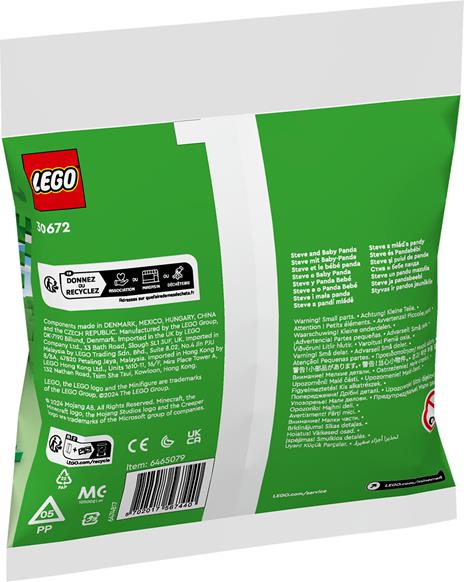 LEGO 30672 Polybag Minecraft Steve e Baby Panda - 6