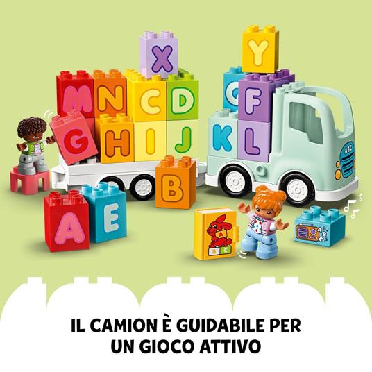 LEGO DUPLO 10421 Il Camioncino dellAlfabeto, Giochi Educativi per Bambini 2+ Anni con Camion Giocattolo e Mattoncini ABC - 5