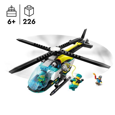 LEGO City 60405 Elicottero di Soccorso di Emergenza Set con Veicolo Giocattolo con Rotori e Verricello Giochi per Bambini 6+ - 3