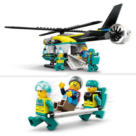 LEGO City 60405 Elicottero di Soccorso di Emergenza Set con Veicolo Giocattolo con Rotori e Verricello Giochi per Bambini 6+ - 5