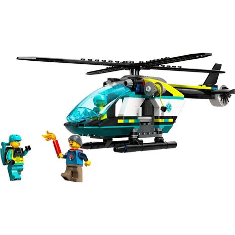 LEGO City 60405 Elicottero di Soccorso di Emergenza Set con Veicolo Giocattolo con Rotori e Verricello Giochi per Bambini 6+ - 7