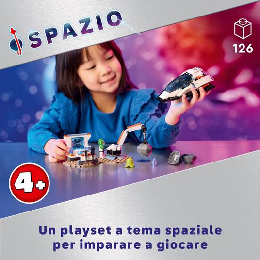 LEGO City 60429 Navetta Spaziale e Scoperta di Asteroidi, Gioco per Bambini 4+ con Astronave Giocattolo, Gru e 2 Minifigure - 2