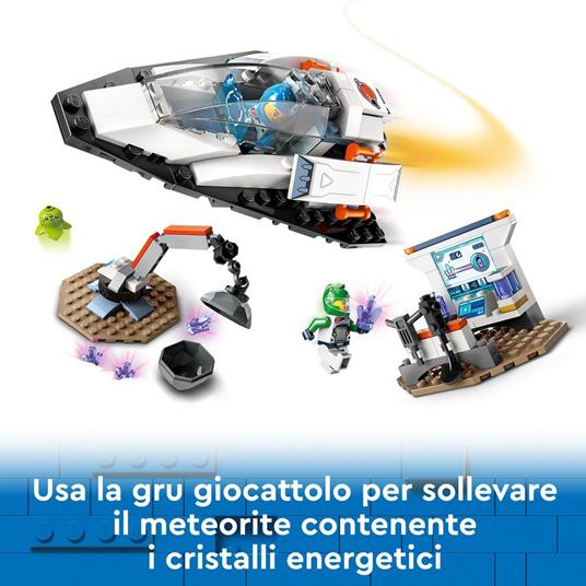LEGO City 60429 Navetta Spaziale e Scoperta di Asteroidi, Gioco per Bambini 4+ con Astronave Giocattolo, Gru e 2 Minifigure - 3