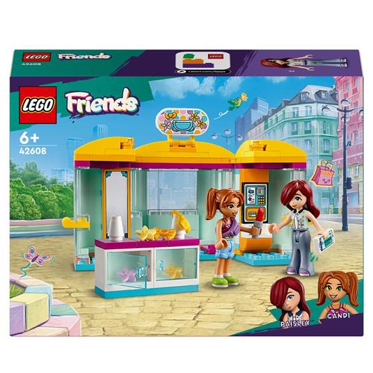 LEGO Friends 42608 Il Piccolo Negozio di Accessori Giocattolo Piccolo Set di Giochi per Bambini di 6+ Anni con Mini Bamboline