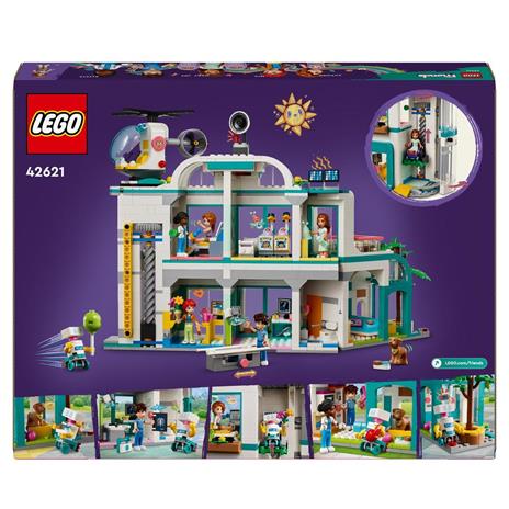 LEGO Friends 42621 Ospedale di Heartlake City Giochi Educativi per Bambini di 7+ con Elicottero Giocattolo e 5 Mini Bamboline - 8