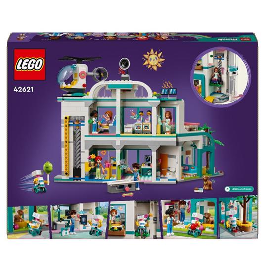 LEGO Friends 42621 Ospedale di Heartlake City Giochi Educativi per Bambini di 7+ con Elicottero Giocattolo e 5 Mini Bamboline - 8