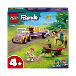 LEGO Friends 42634 Rimorchio con Cavallo e Pony, Giocattolo per la Cura degli Animali con 2 Mini Bamboline, Giochi Bambini 4+