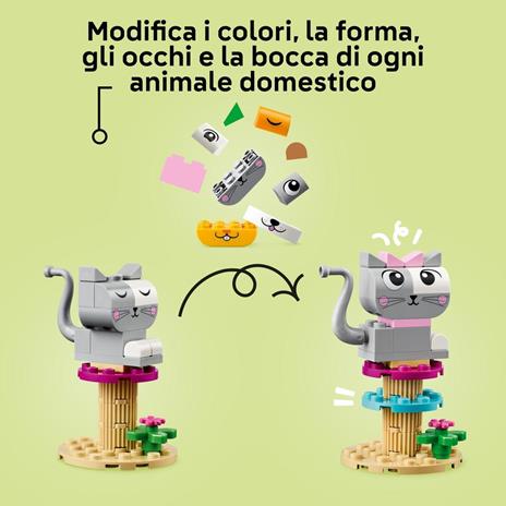 LEGO Classic 11034 Animali Domestici Creativi, Giocattolo per Bambini di 5+ Anni per Costruire Cane, Gatto e Altri Animali - 4