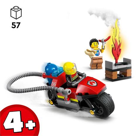 LEGO City 60410 Motocicletta dei Pompieri da Soccorso Giochi per Bambini 4+ Anni con Moto Giocattolo 2 Minifigure Estintore - 3