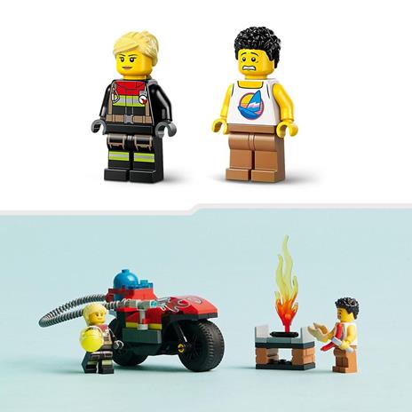 LEGO City 60410 Motocicletta dei Pompieri da Soccorso Giochi per Bambini 4+ Anni con Moto Giocattolo 2 Minifigure Estintore - 6