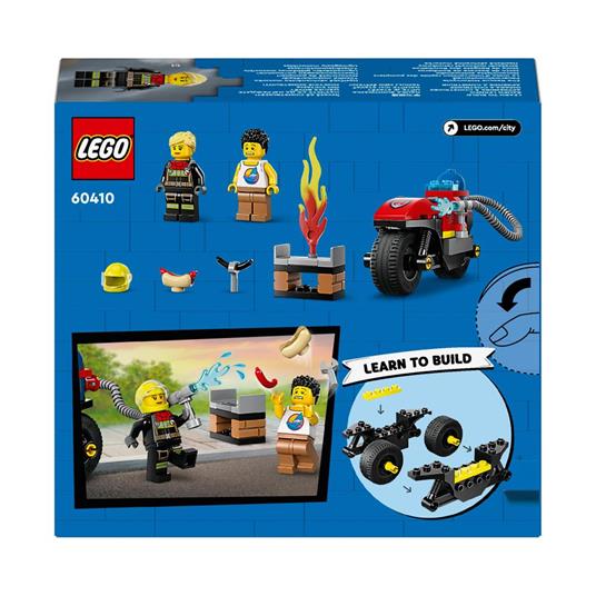 LEGO City 60410 Motocicletta dei Pompieri da Soccorso Giochi per Bambini 4+  Anni con Moto Giocattolo 2 Minifigure Estintore - LEGO - LEGO City -  Mestieri - Giocattoli