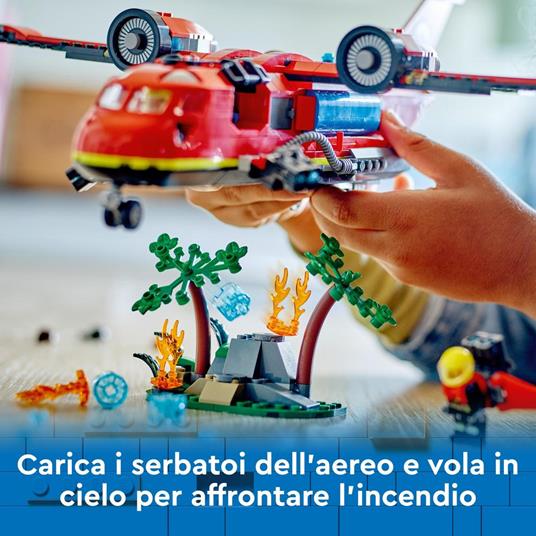 LEGO City 60413 Aereo Antincendio, Giocattolo dei Vigili del Fuoco per Bambini di 6+ Anni con 3 Minifigure dei Pompieri - 3