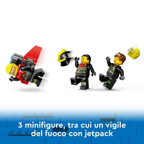 LEGO City 60413 Aereo Antincendio, Giocattolo dei Vigili del Fuoco per Bambini di 6+ Anni con 3 Minifigure dei Pompieri - 6